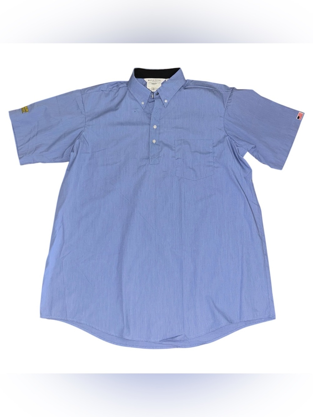 Waffle House Uniform Shirt Men XL Blue Short Sleeve Button Up-Employee Workwear